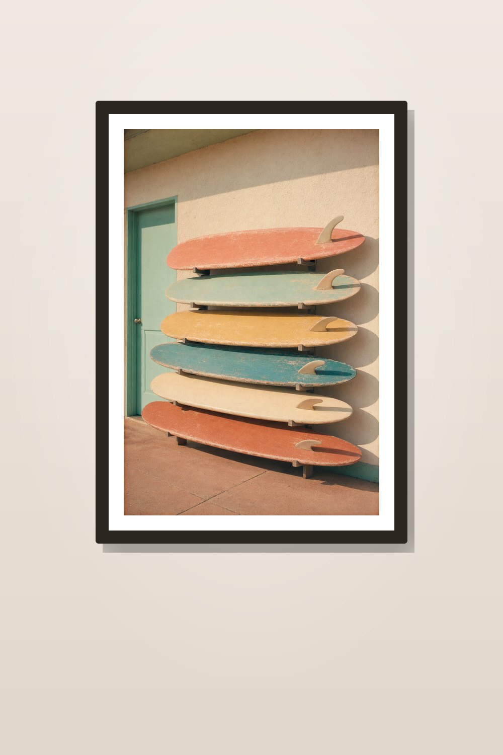Retro Surf Wall Art Printable Set, Vintage Surf Motel Coastal Decor Bundle