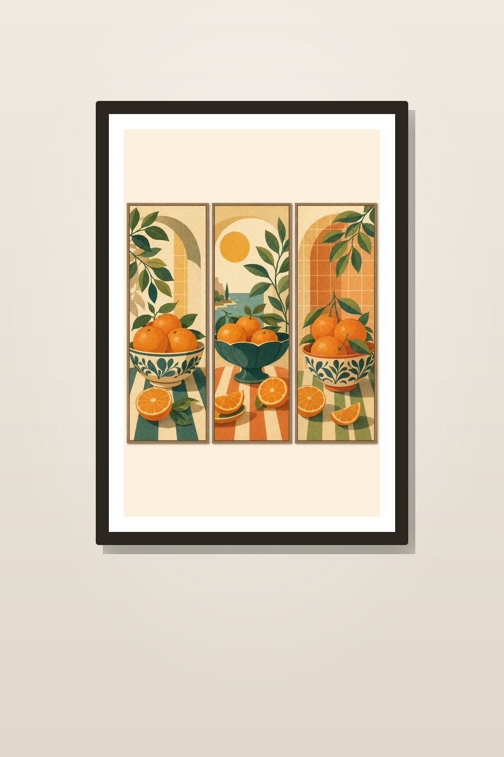 Retro Citrus Kitchen Wall Art Set, Printable Lemon Orange Kitchen Prints, Vintage Fruit Kitchen Wall Art, Mid Century Citrus Poster Set of 6