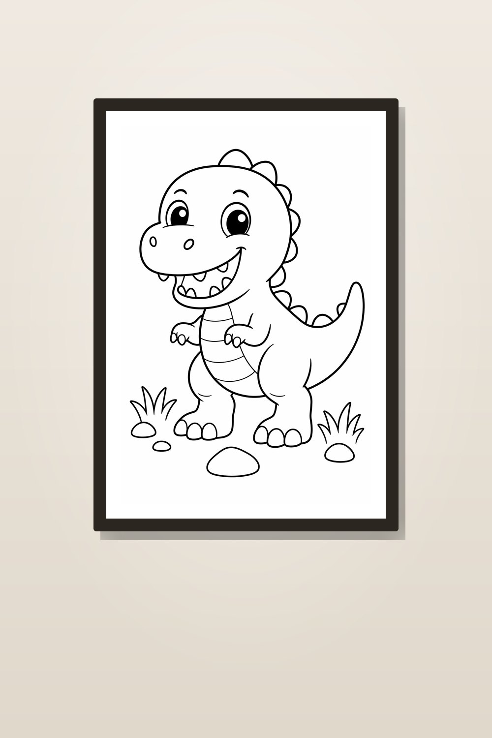 Cute Dinosaur Coloring Pages Printable Bundle for Preschoolers & Toddlers - Easy Simple Dino Coloring Book PDF Pack for Boys