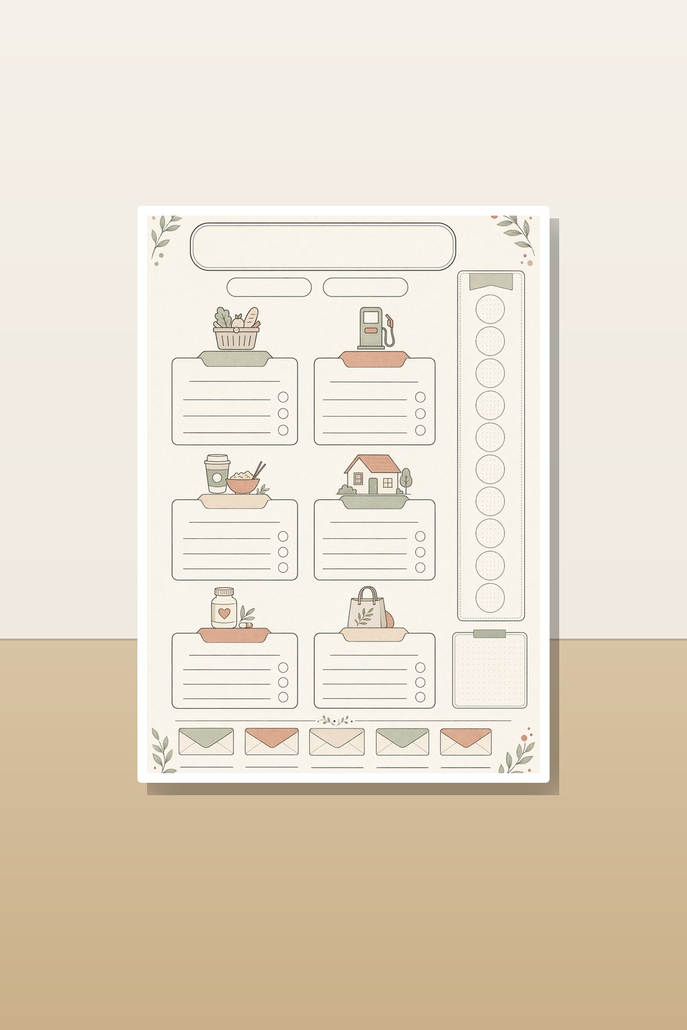 Minimalist Cash Stuffing Printable | Neutral Budget Binder Inserts & Sinking Funds Tracker