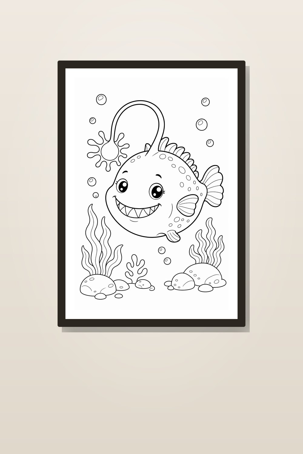 Deep Sea Animal Coloring Pages Printable Bundle for Kids, Cute Ocean Preschool Coloring Pack, Underwater Creatures PDF Set
