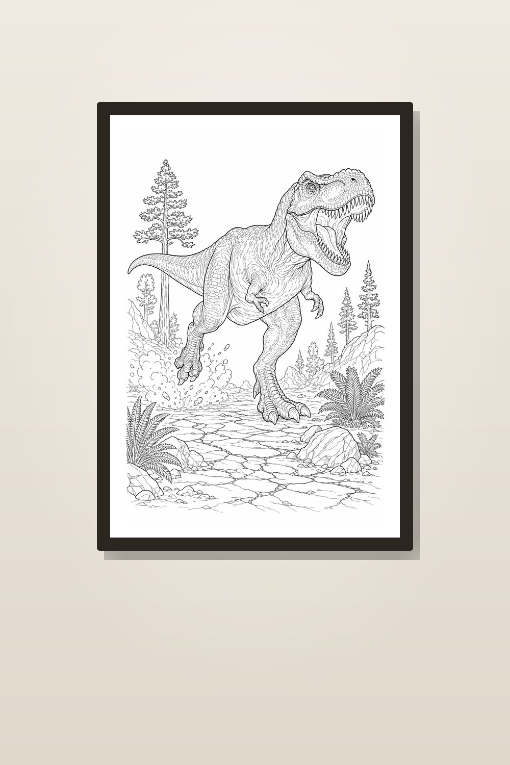 Realistic Dinosaur Coloring Pages Printable Bundle for Boys Ages 6-10, Dinosaur Species Coloring Pages PDF, Jurassic Dino Coloring Book Pack