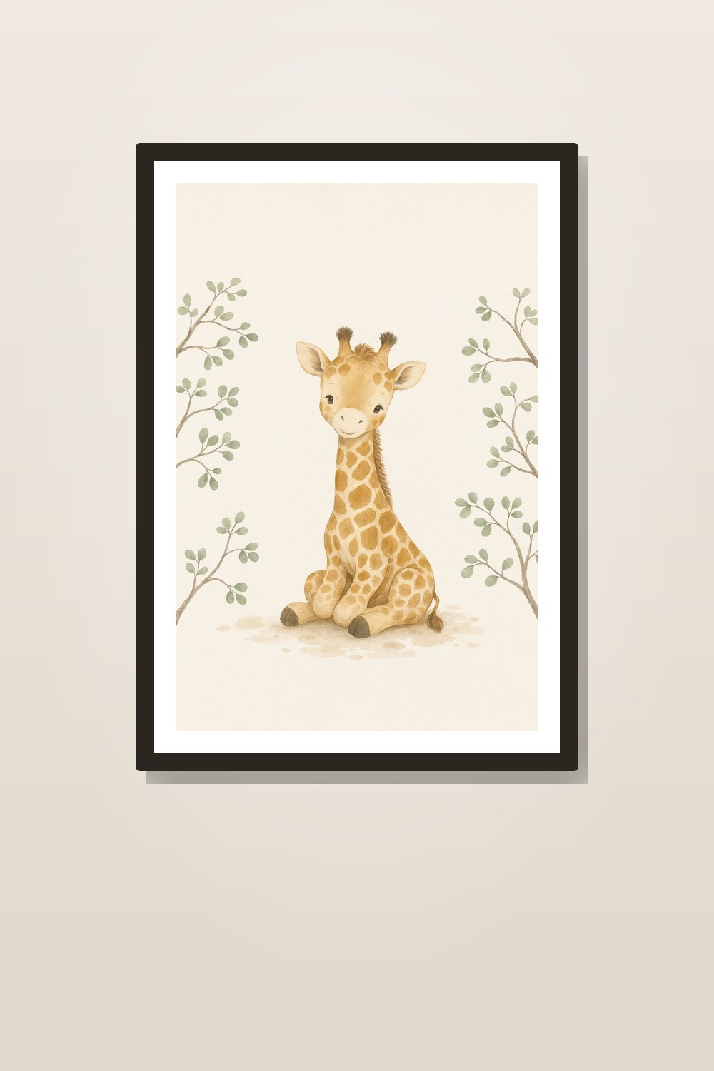 Quadros Decorativos Infantil Safari Verde Sálvia | Kit 6 Posters Bebê