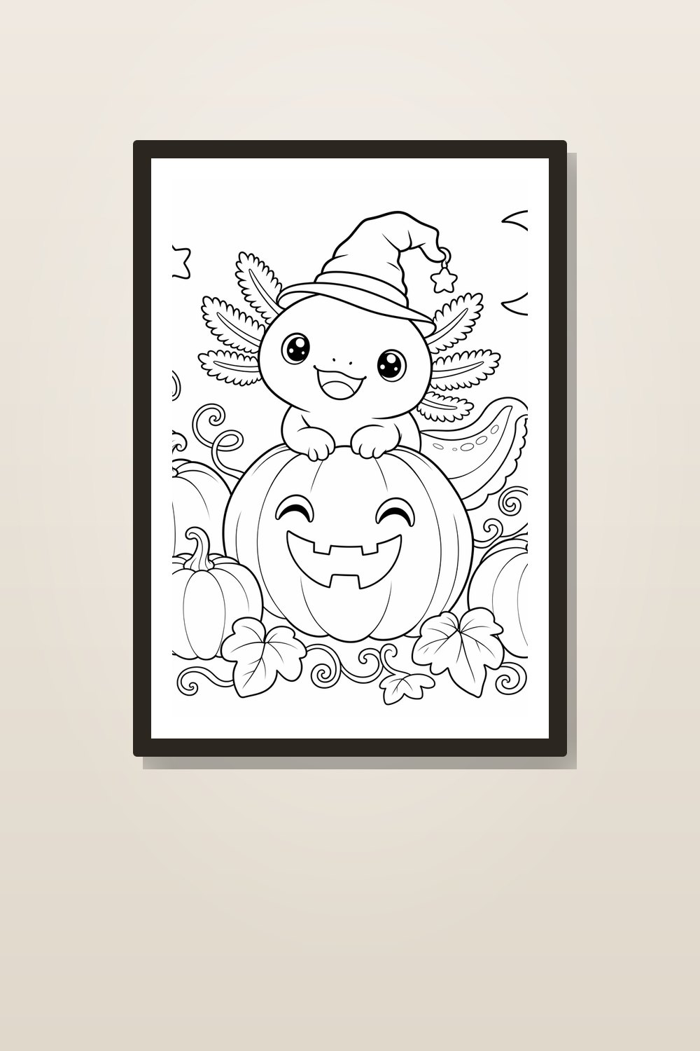 Halloween Axolotl Coloring Pages Printable Set | 8 Spooky Cute Kids PDF Sheets