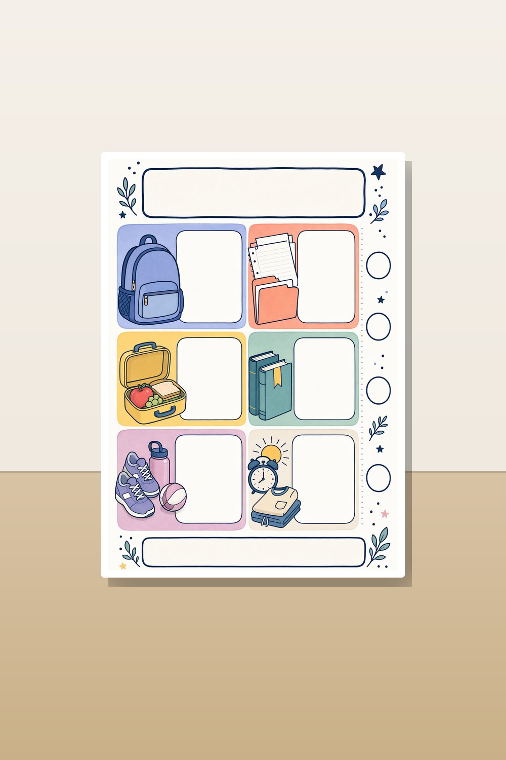 ADHD Mom Back to School Printable Bundle | Visual Homework Station & School Launch Pad