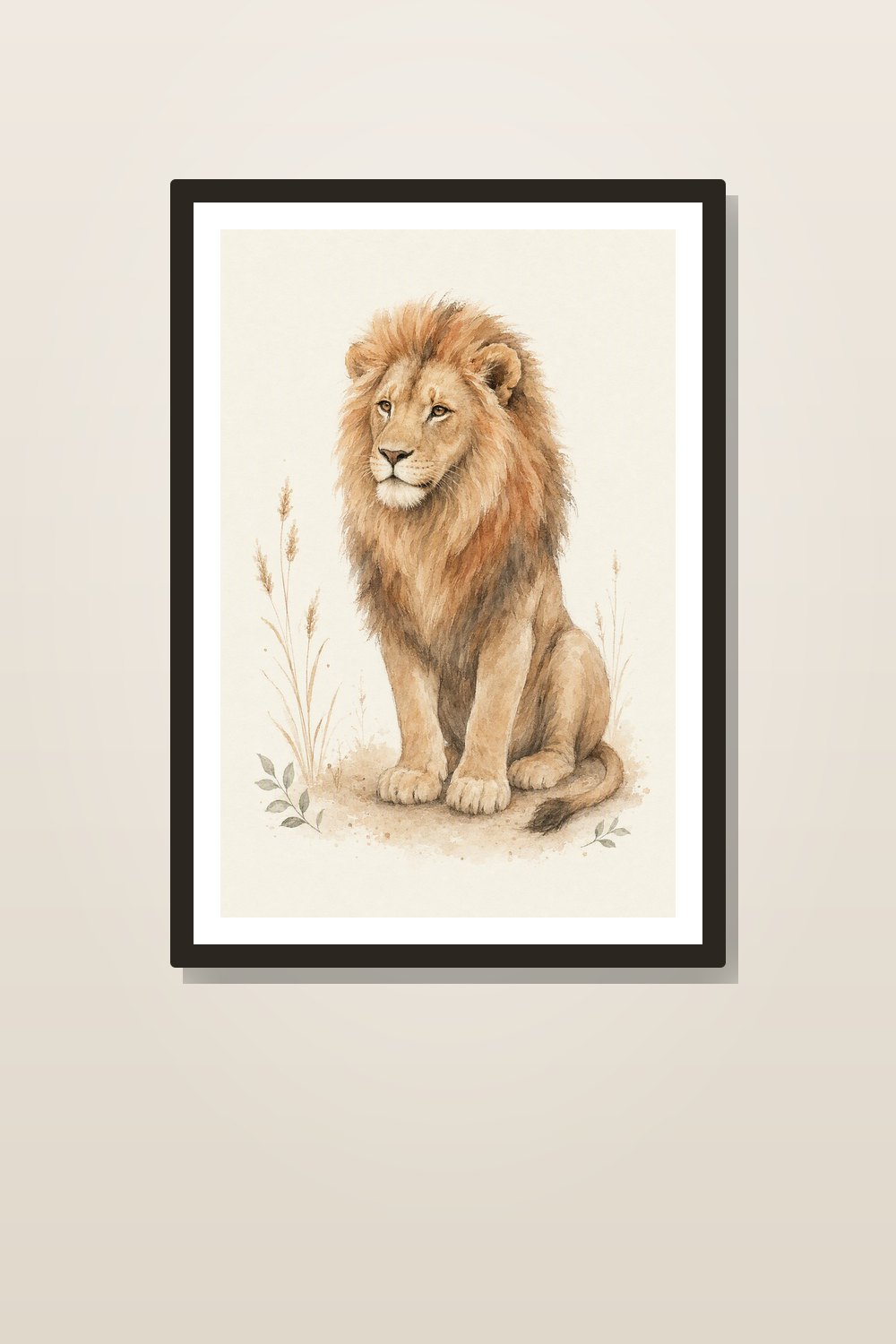 Safari Kinderzimmer Poster Set – Boho Tiere Aquarell in Beige