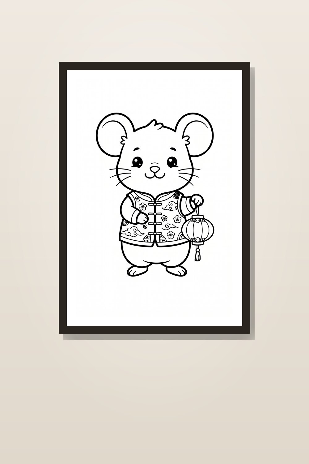 Lunar New Year Coloring Pages for Kids - Cute Chinese Zodiac Animals Printable Activity Pack — styled in a room