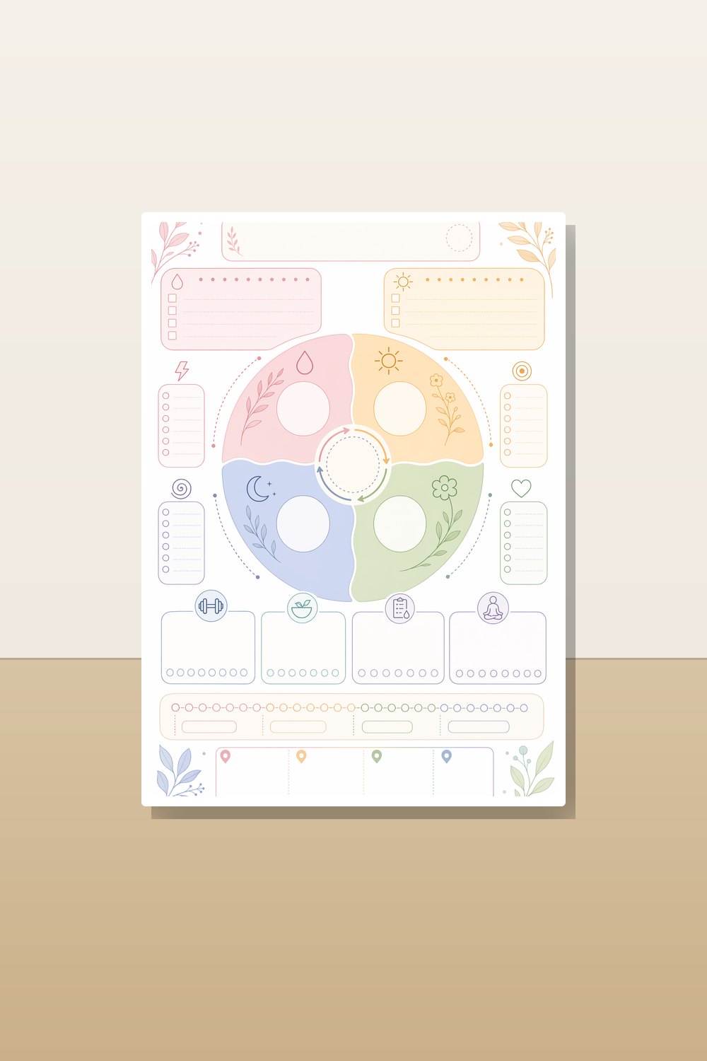 ADHD Planner Printable Women | Menstrual Cycle Planner Printable Bundle | Hormone & Energy Tracker Set