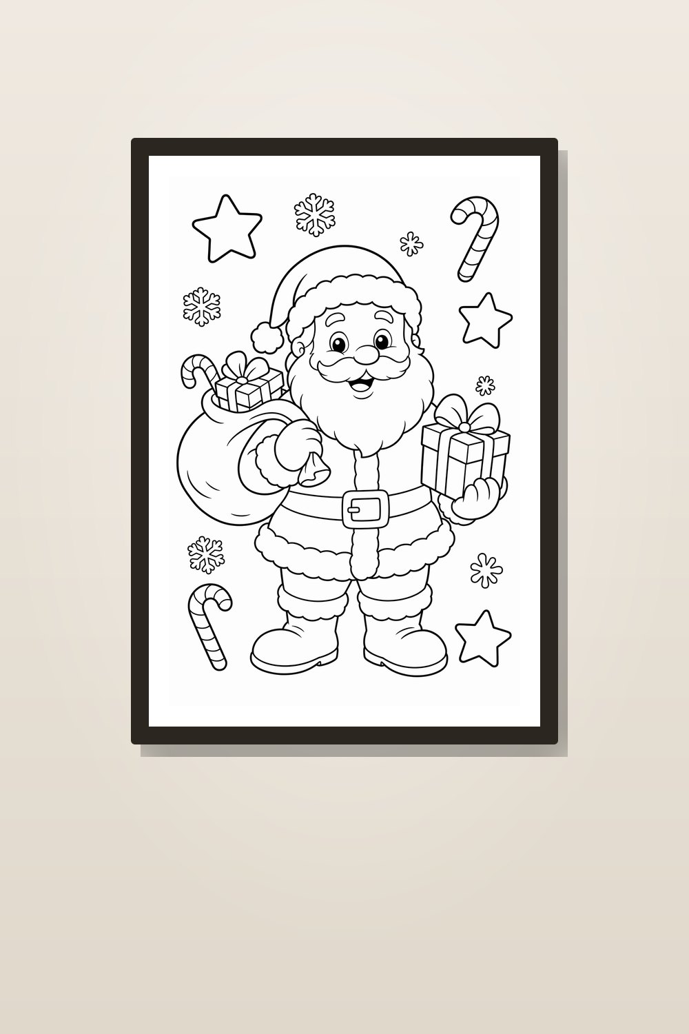Cute Christmas Coloring Pages Printable for Kids - 8 Page Preschool Christmas Coloring Book PDF Bundle