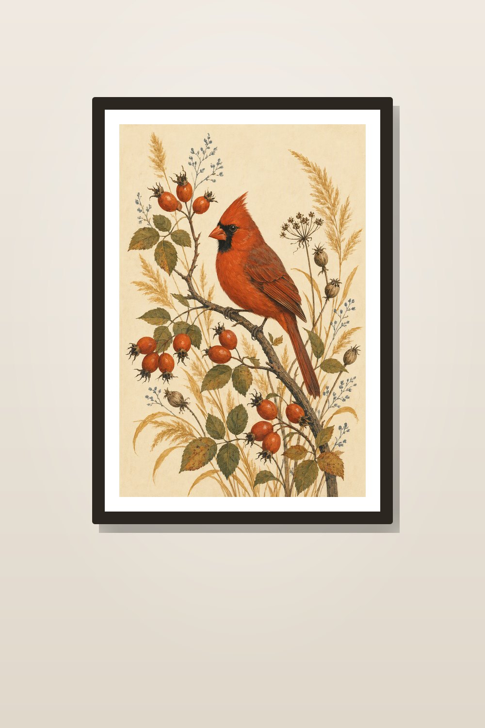 Vintage Fall Bird Wall Art Printable Set, 1970s Autumn Birdwatching Gallery Prints