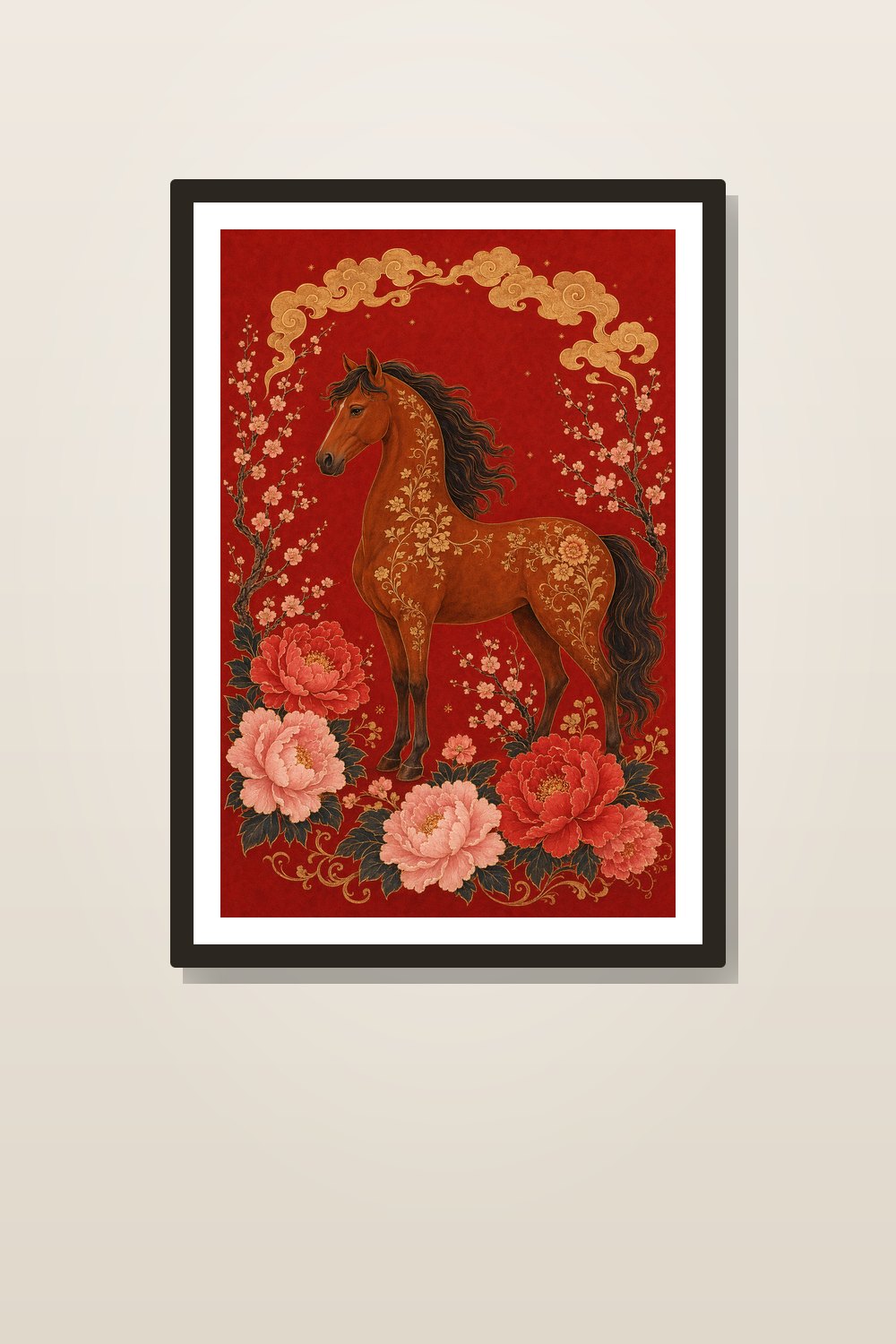 Year of the Horse Wall Art Printable Set, 2026 Lunar New Year Decor