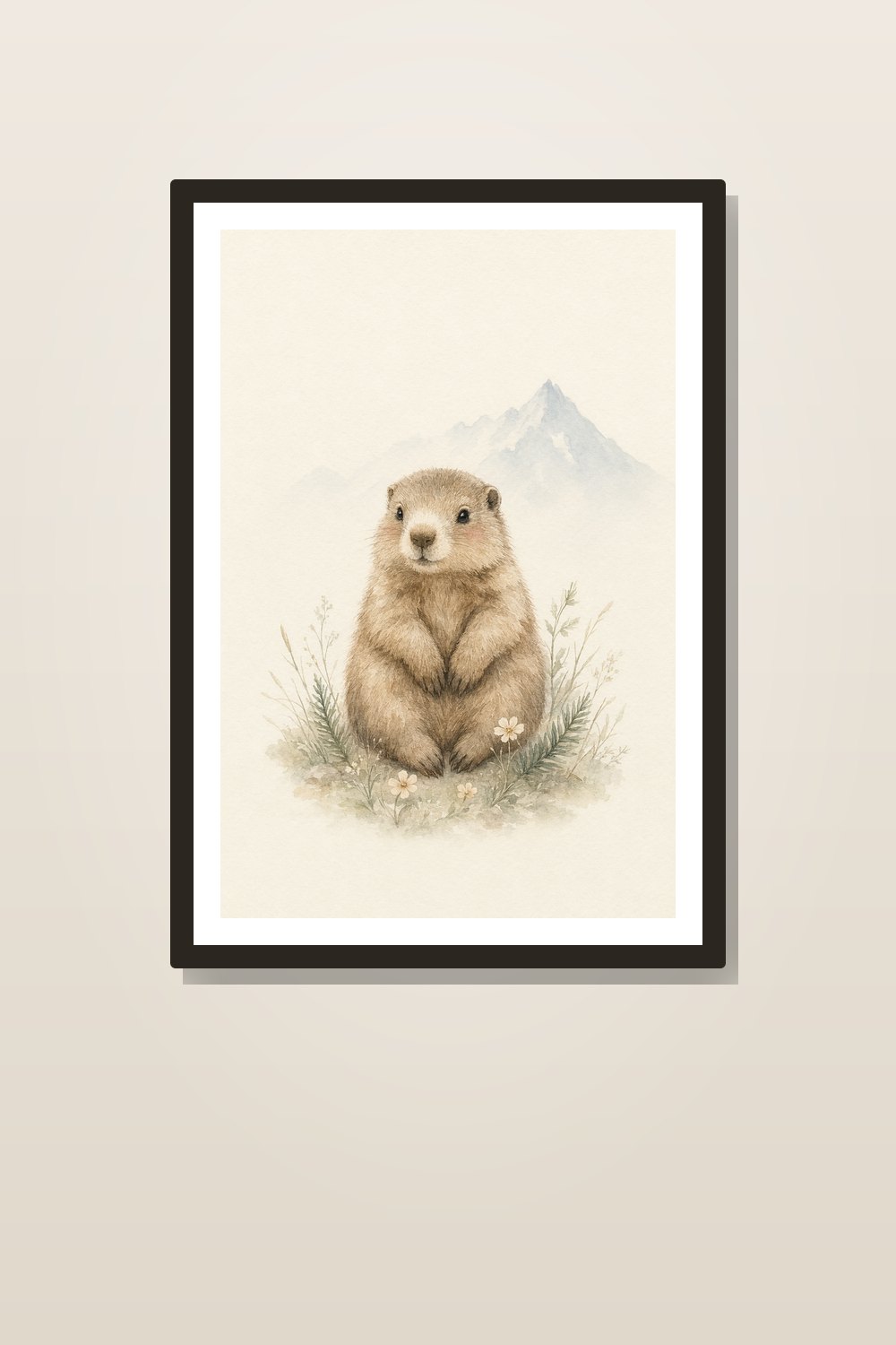 Affiche Chambre Bébé Montagne – Lot de 6 Posters Animaux Alpins Scandinaves