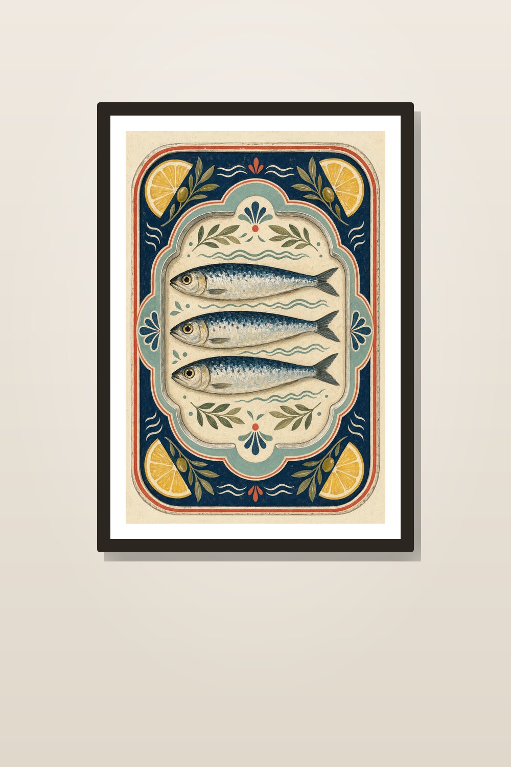 Retro Sardine Tin Wall Art Printable Set, Vintage Fish Tin Kitchen Prints, Mediterranean Coastal Kitchen Poster Bundle