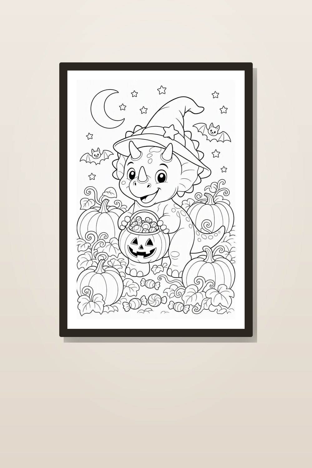 Halloween Dinosaur Coloring Pages Printable Bundle | 8 Cute Dino Halloween Activity Sheets PDF + PNG