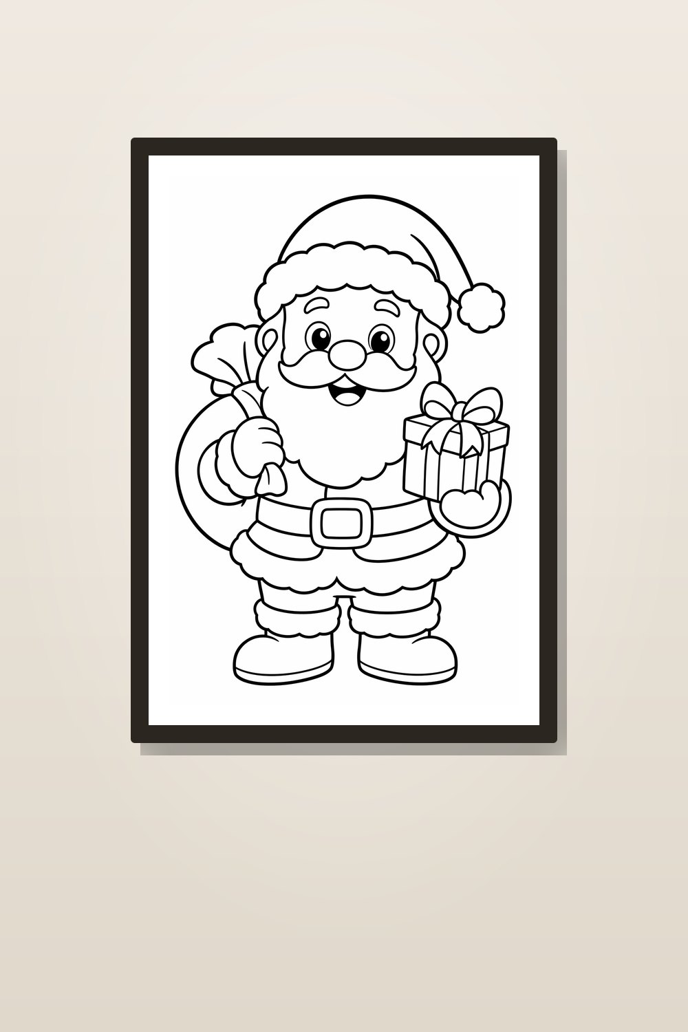 Christmas Coloring Pages Printable for Kids Bundle, Cute Easy Bold Simple Preschool Toddler Holiday Coloring Pack, 8 PNG + PDF