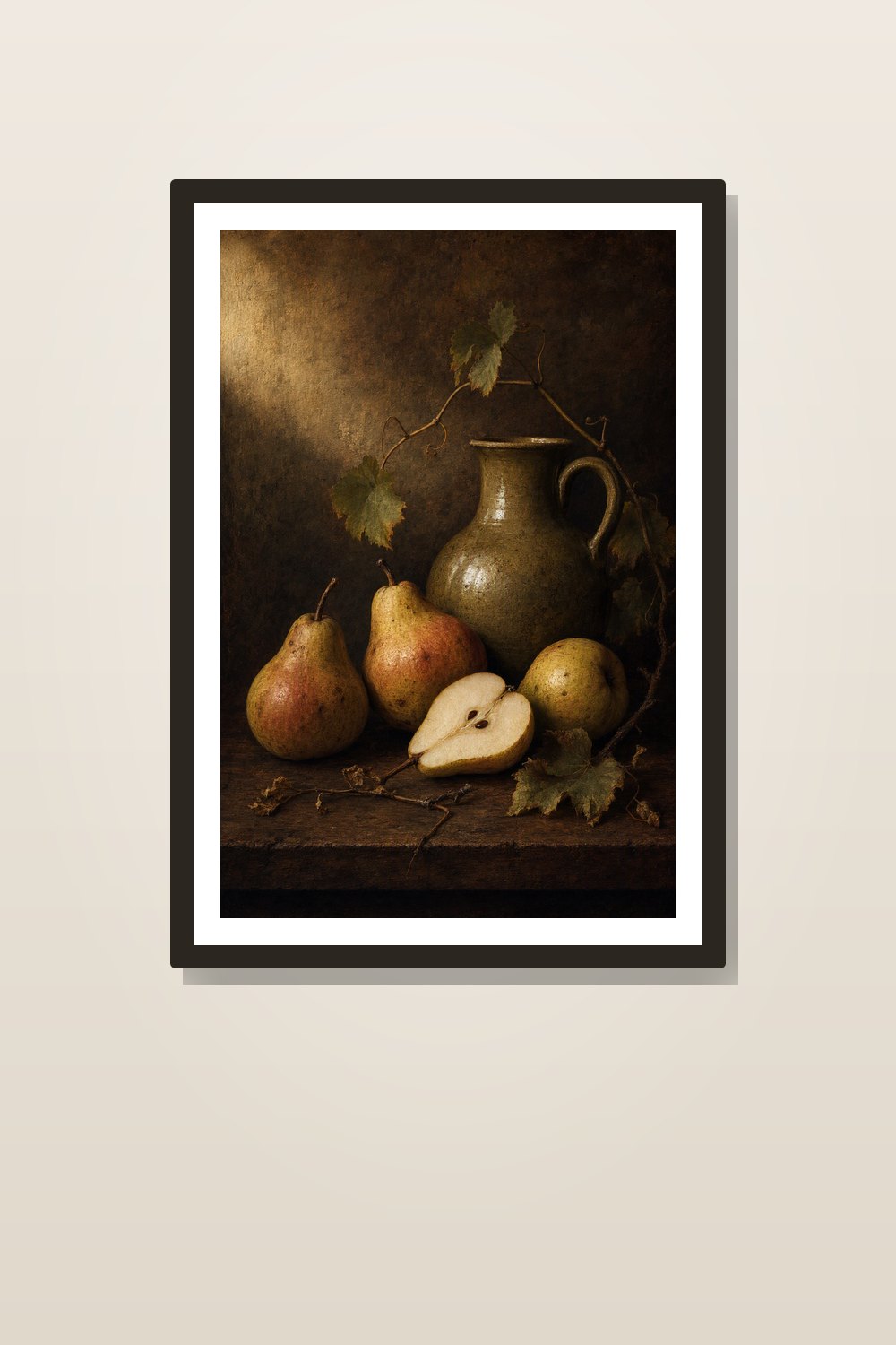 Moody Fall Wall Art Printable Set, Vintage Autumn Fruit Kitchen Prints