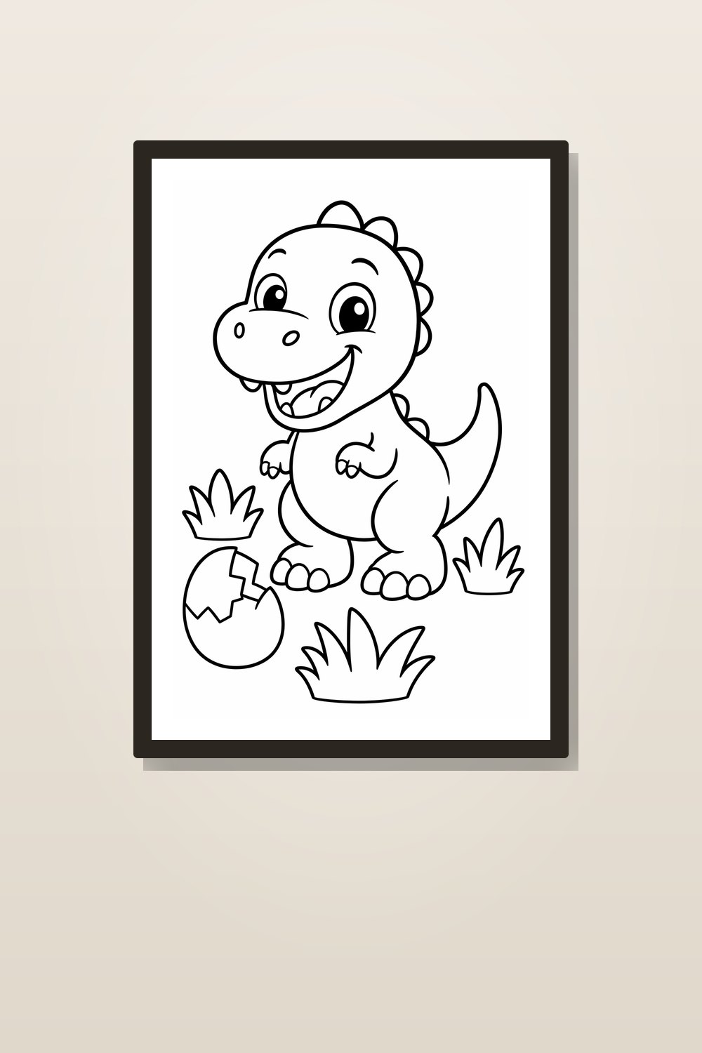 Cute Baby Dinosaur Coloring Pages Printable Bundle - Easy Dinosaur Coloring Pages for Toddlers & Preschoolers PDF