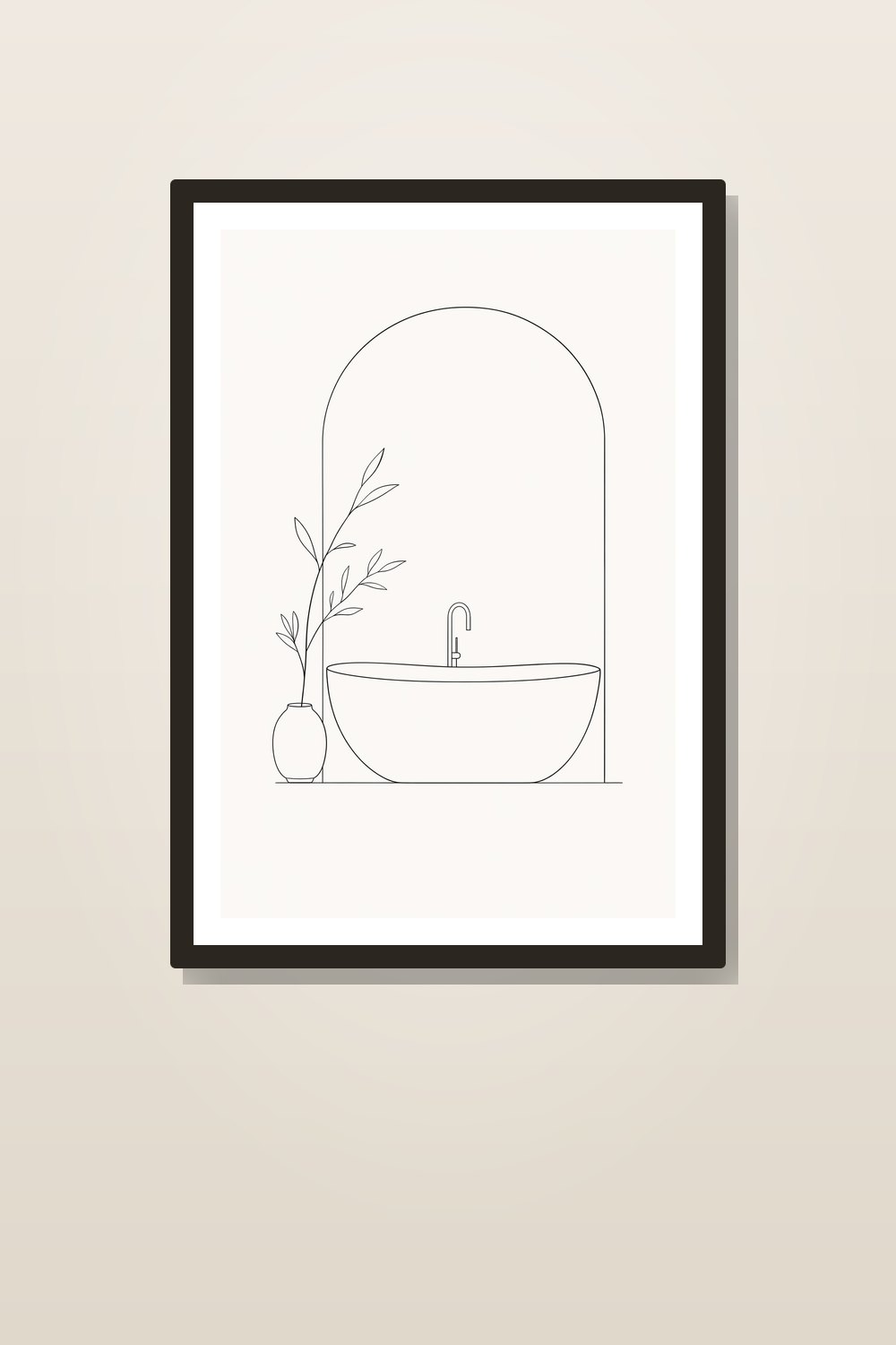 Minimalist Bathroom Wall Art Printable Set of 6, Black and White Line Drawing Bathroom Art, Modern Scandinavian Bathroom Wall Decor Bundle