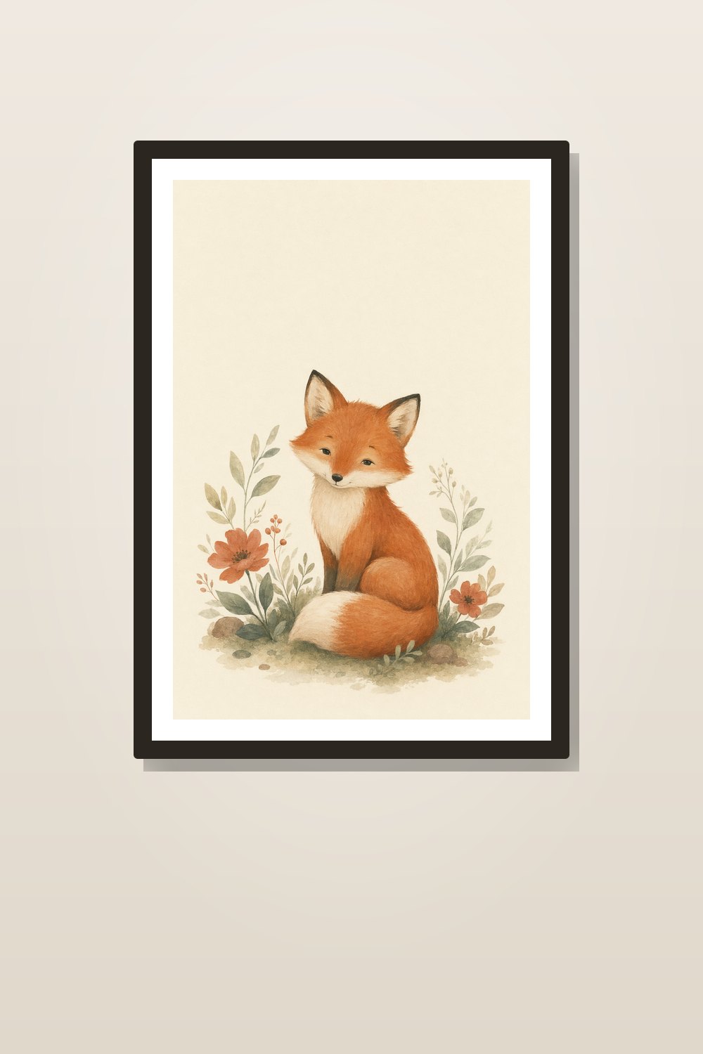 Affiche Chambre Bébé Scandinave Renard – Set Forêt à Imprimer