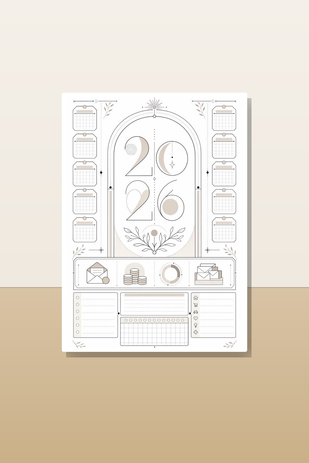 Minimalist 2026 Budget Binder Printable, 2026 Budget Binder PDF, Savings Challenge Tracker Set