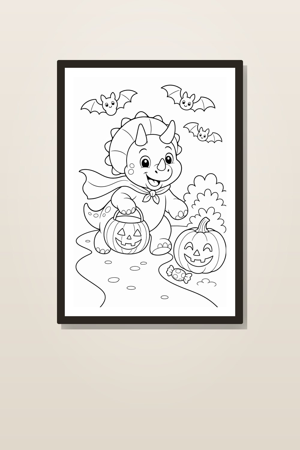Halloween Dinosaur Coloring Pages Printable Bundle | Spooky Cute Dino Coloring Book PDF for Kids