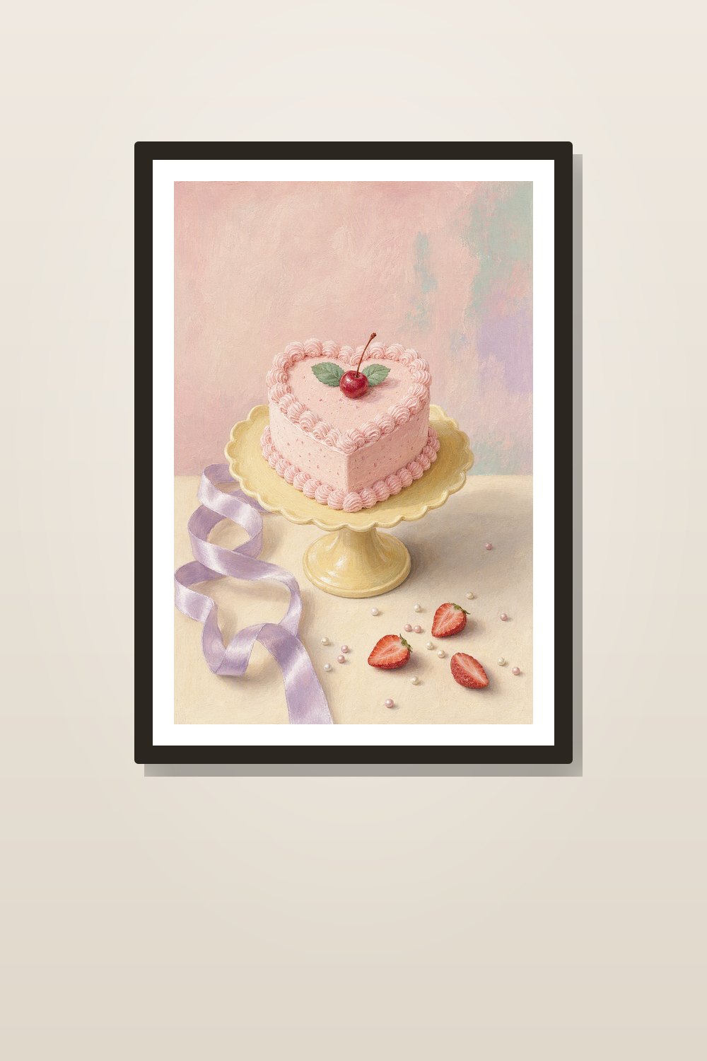 Pastel Valentine Wall Art Printable Set, French Patisserie Dessert Gallery Bundle
