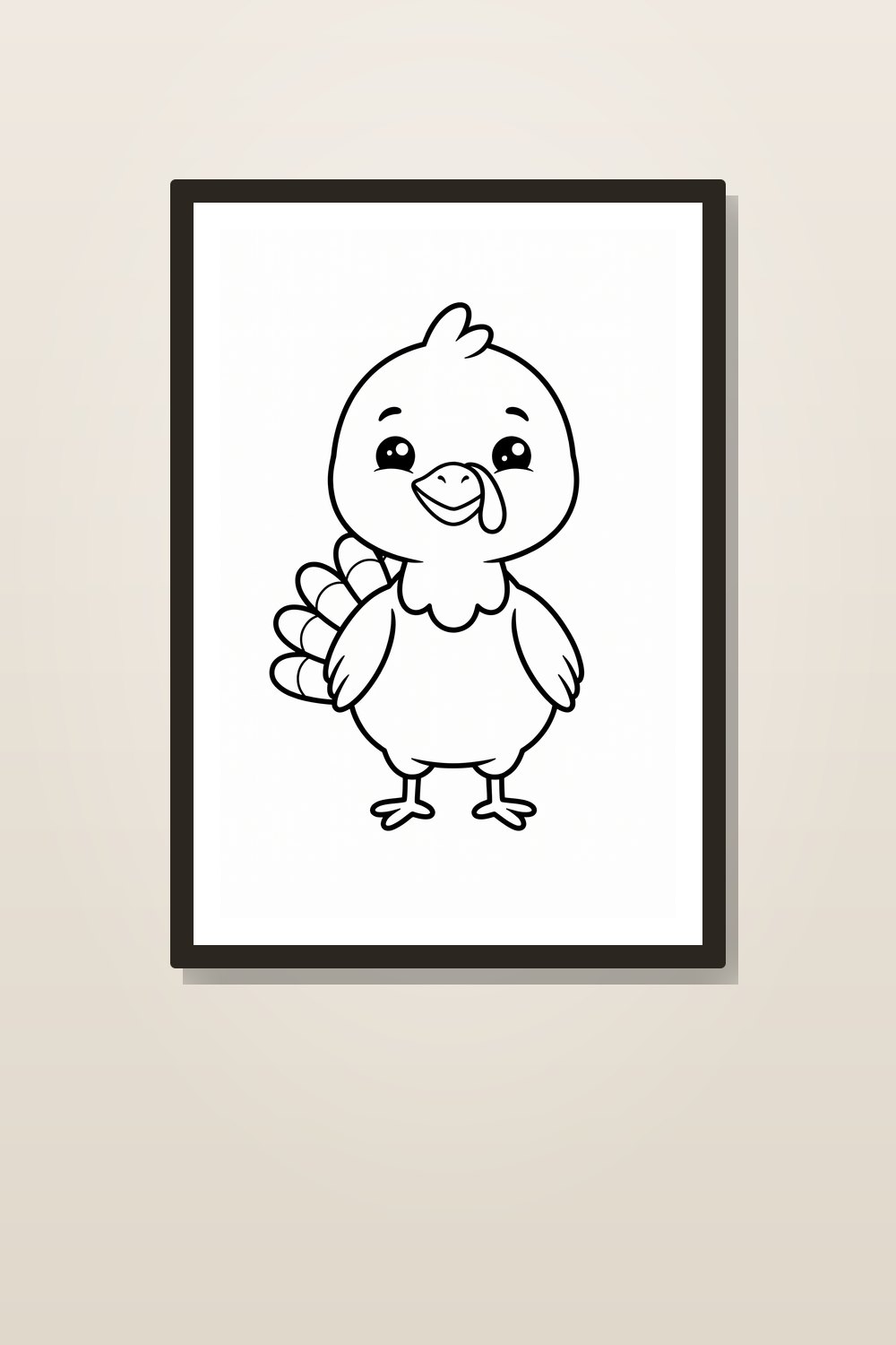 Thanksgiving Coloring Pages for Preschoolers - Cute Kawaii Turkey & Pumpkin Pie Printable Activity Pack, Easy Holiday Coloring Sheets — styled in a room