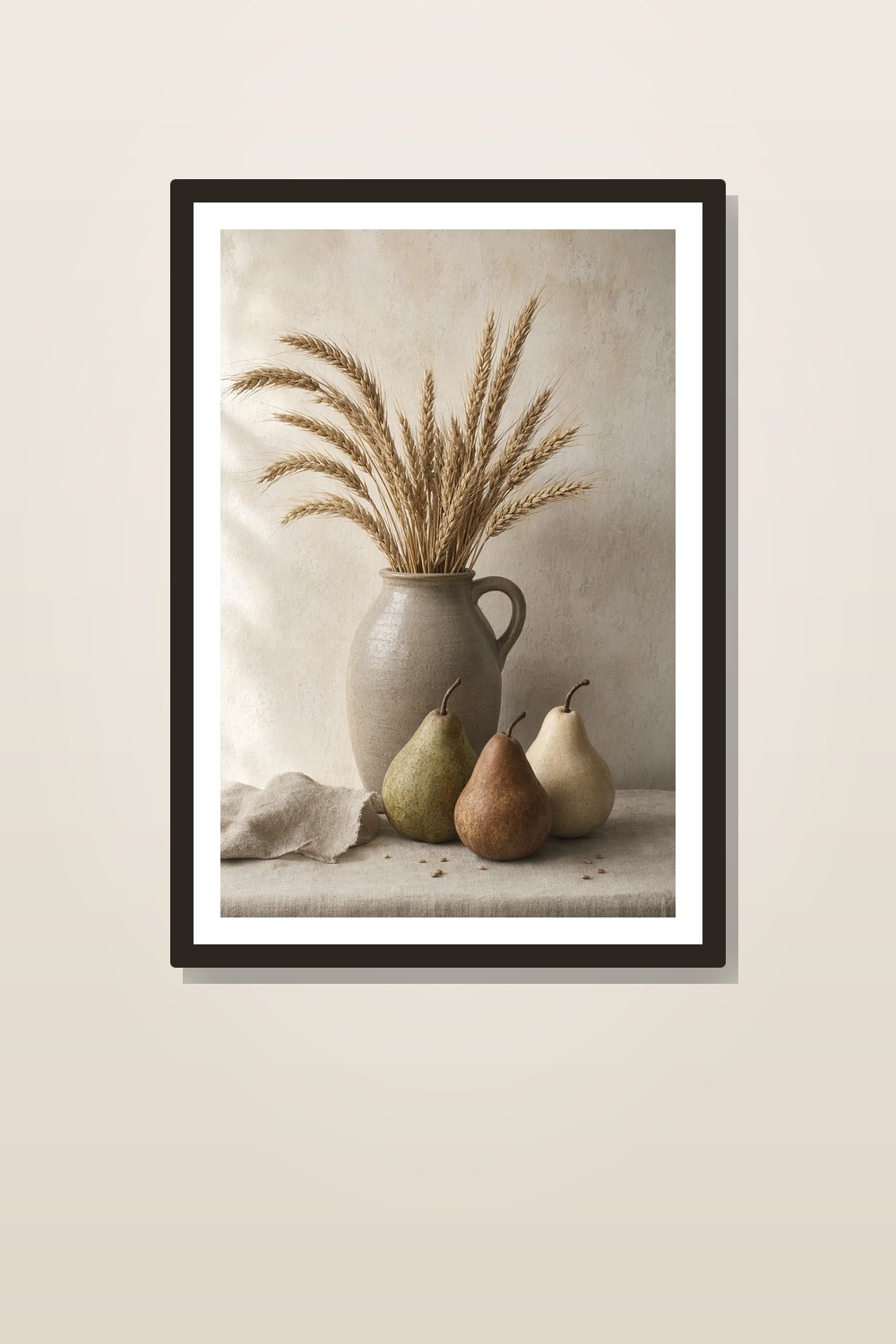 Neutral Thanksgiving Wall Art Printable Set, 6 Harvest Still Life Prints
