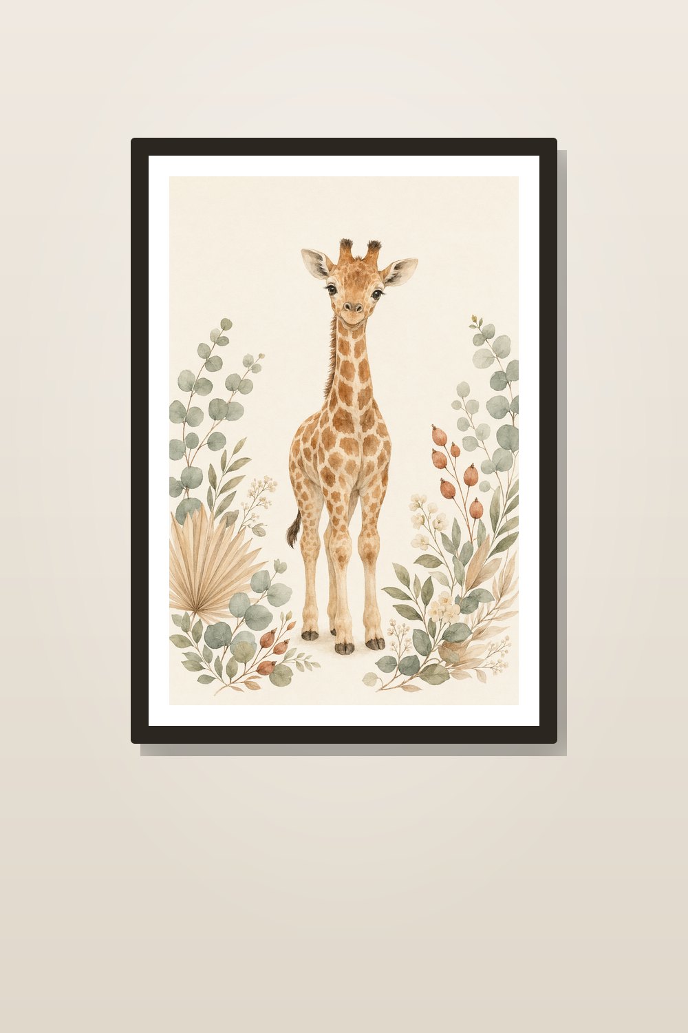 Quadros Safari Baby para Imprimir | Kit Neutro Aquarela Terracota & Sálvia