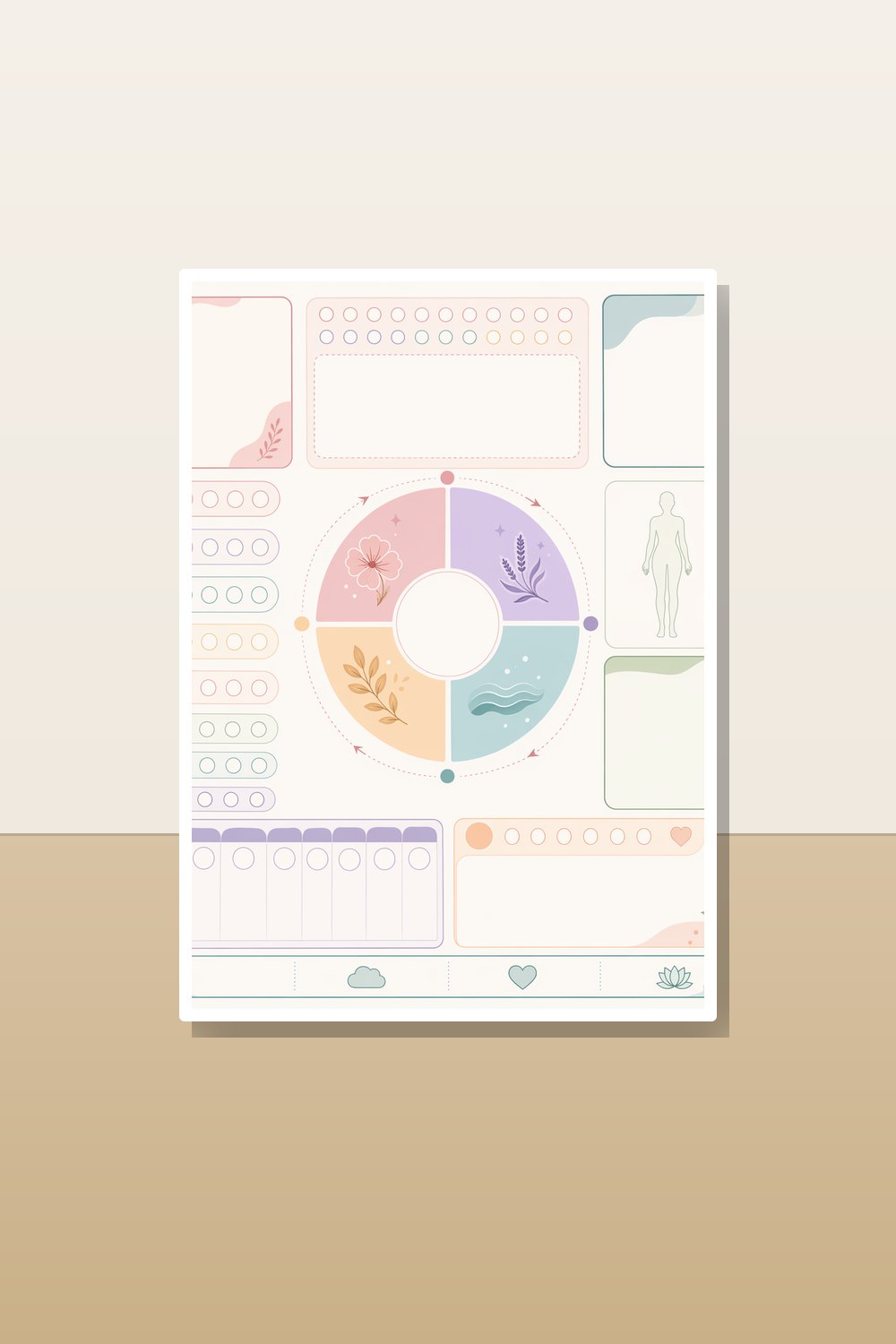 ADHD Cycle Tracker Printable Set, Menstrual Planner PDF, Visual Period & Self-Care Planner for Women, Cycle Syncing Weekly Pages