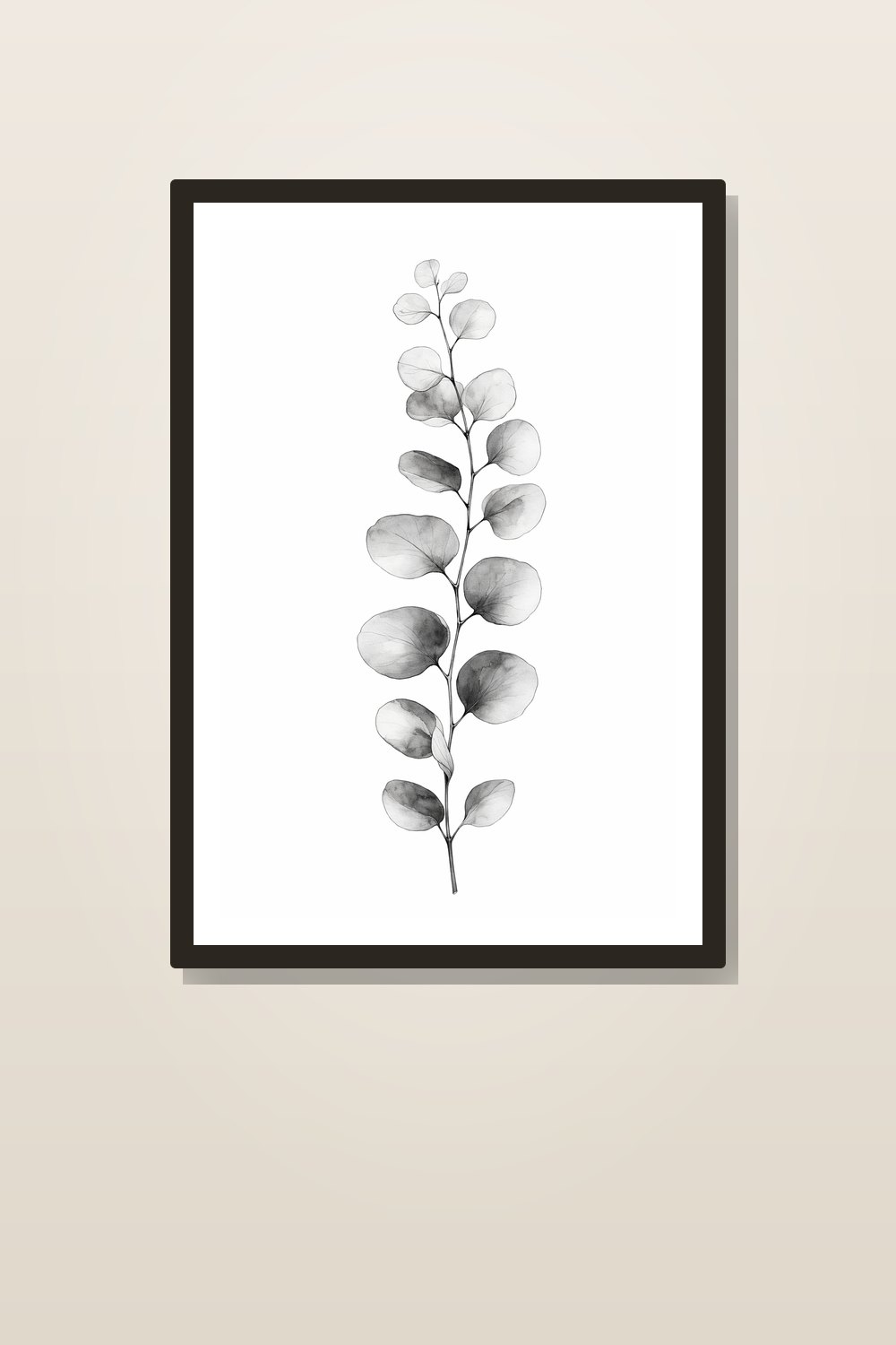 Minimalist Bathroom Wall Art Printable Set, Black and White Botanical Bathroom Wall Art, Modern Neutral Powder Room Decor Bundle