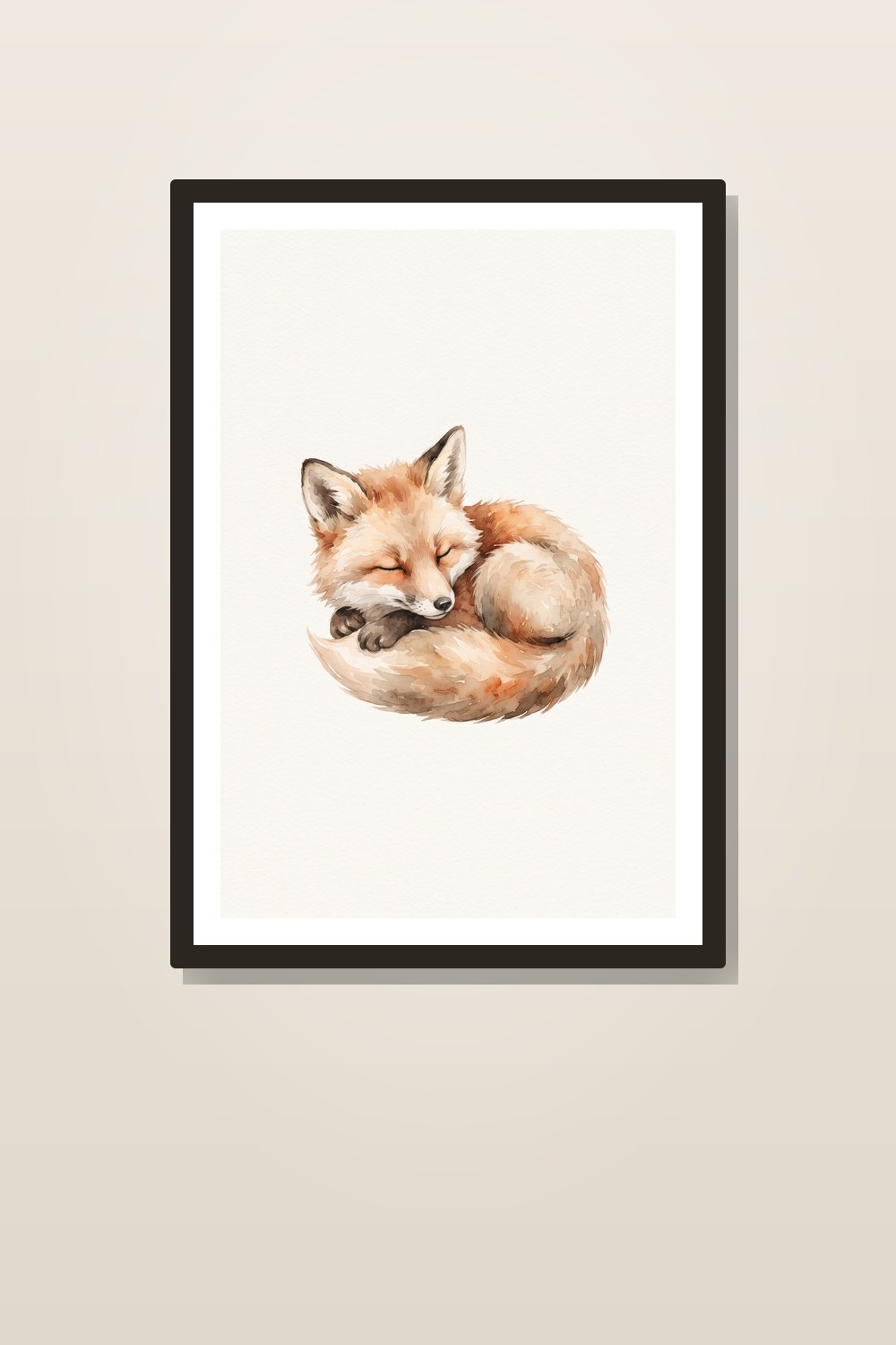 Neutral Nursery Wall Art Set, Boho Baby Room Decor, Woodland Animals Watercolor Prints, Beige Kindergarten Posters - Instant Download — styled in a room