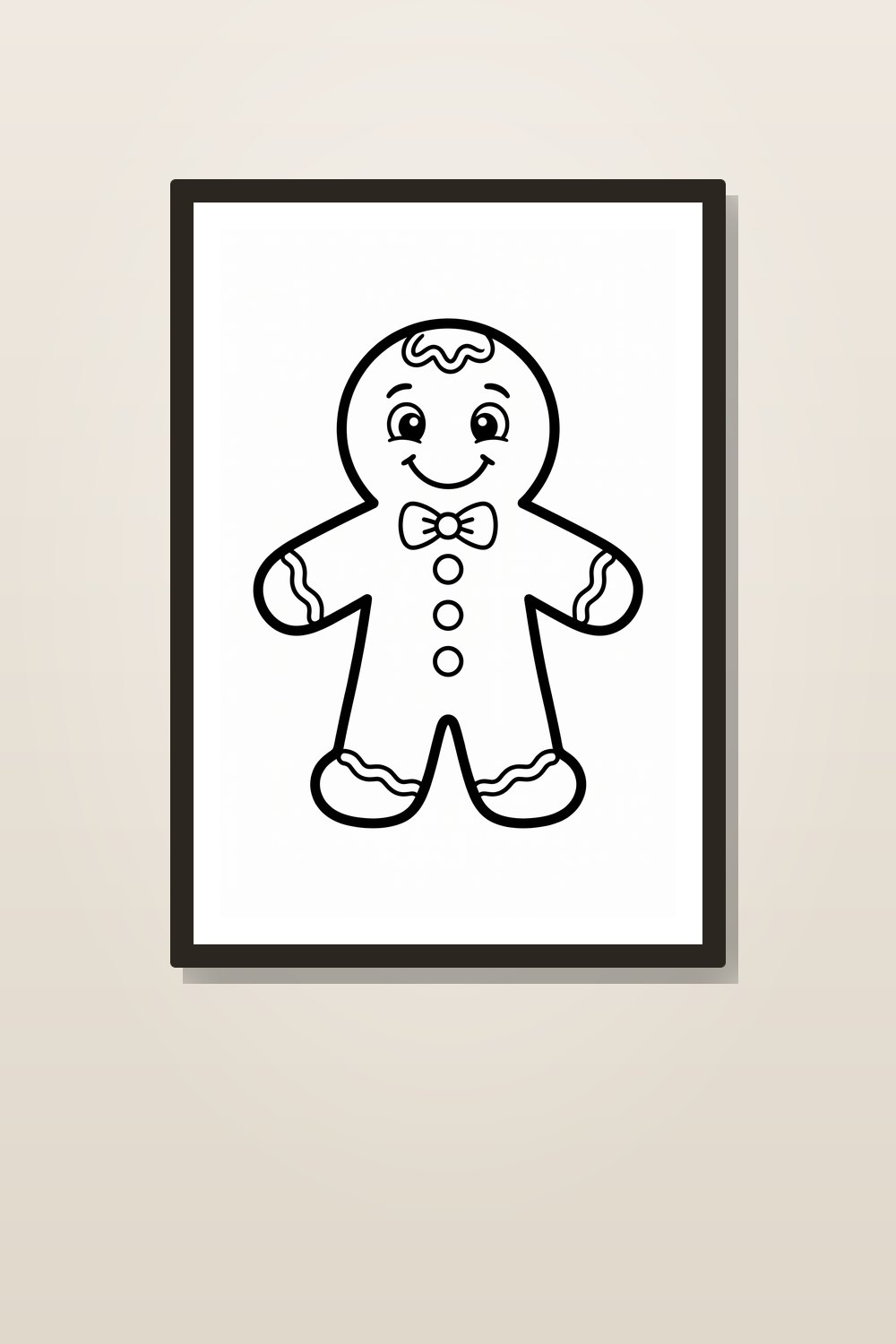 Easy Christmas Gingerbread House Coloring Pages & Cute Toddler Holiday Coloring Book Bundle Printable PDF — styled in a room
