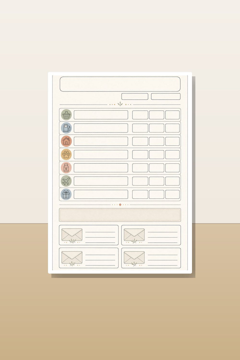 Minimalist Budget Binder Printable, Cash Envelope & Sinking Funds Set