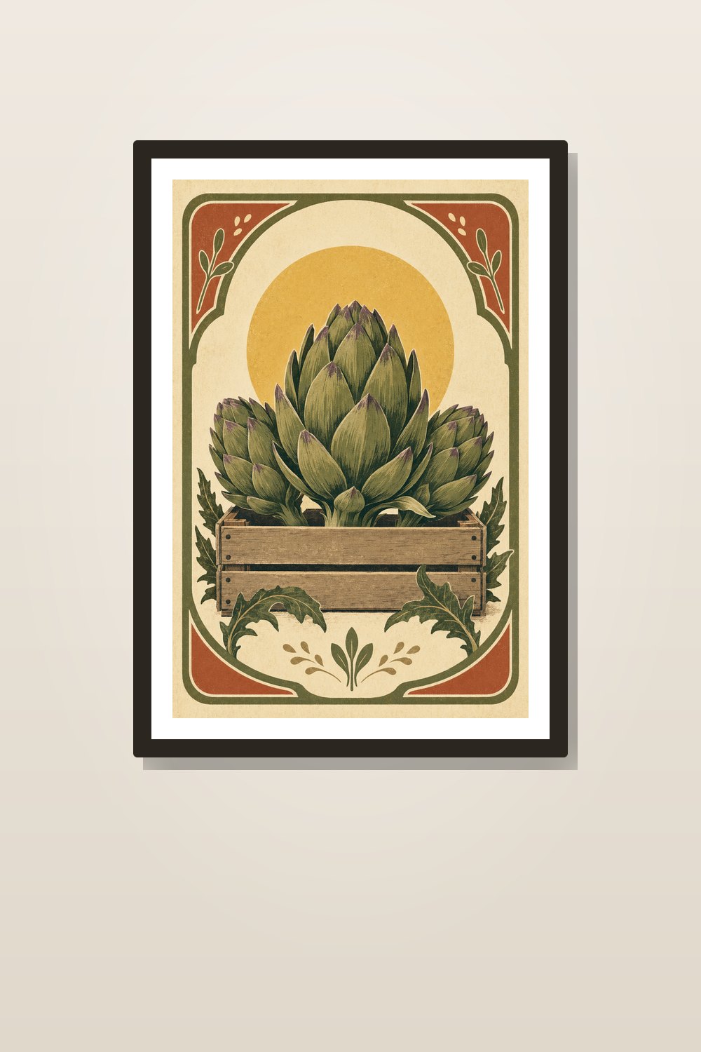 Retro Vegetable Kitchen Wall Art Printable Set, Farmers Market Crate Prints