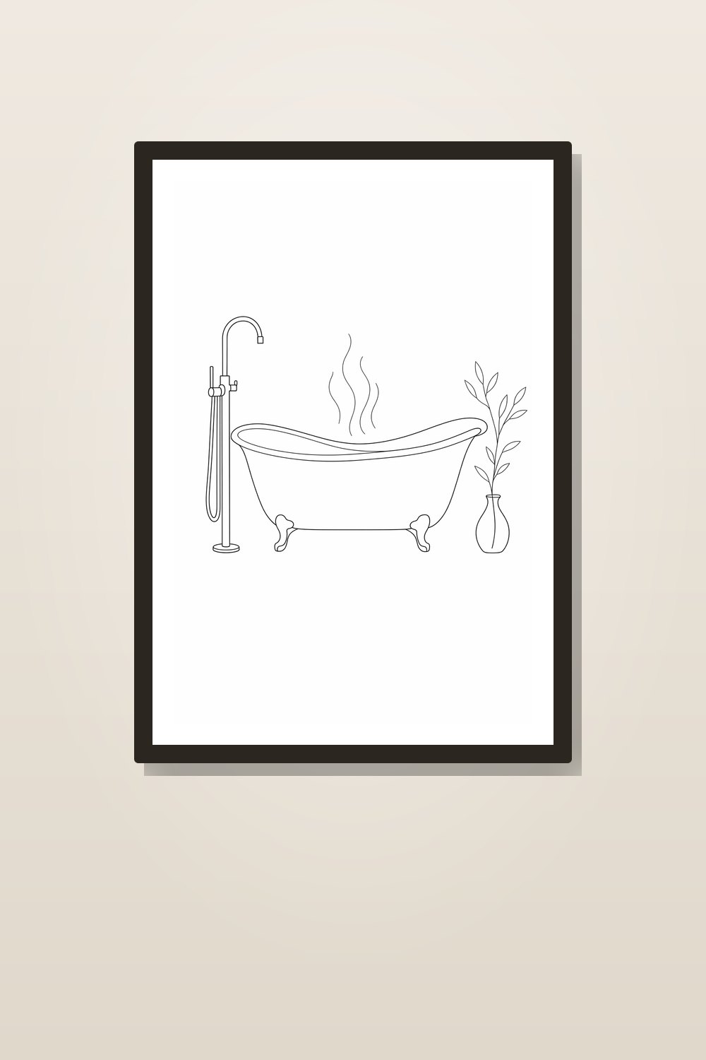 Minimalist Bathroom Wall Art Printable Set of 3, Black and White Bathroom Printable Art Bundle, Modern Powder Room Line Art Digital Download