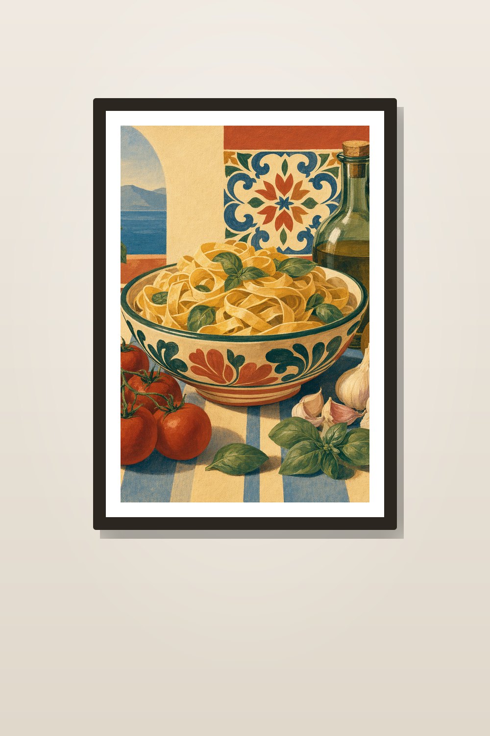 Retro Italian Pasta Kitchen Wall Art Set, Pasta Kitchen Printable Set, Vintage Italian Food Wall Art Bundle, Mid Century Kitchen Prints