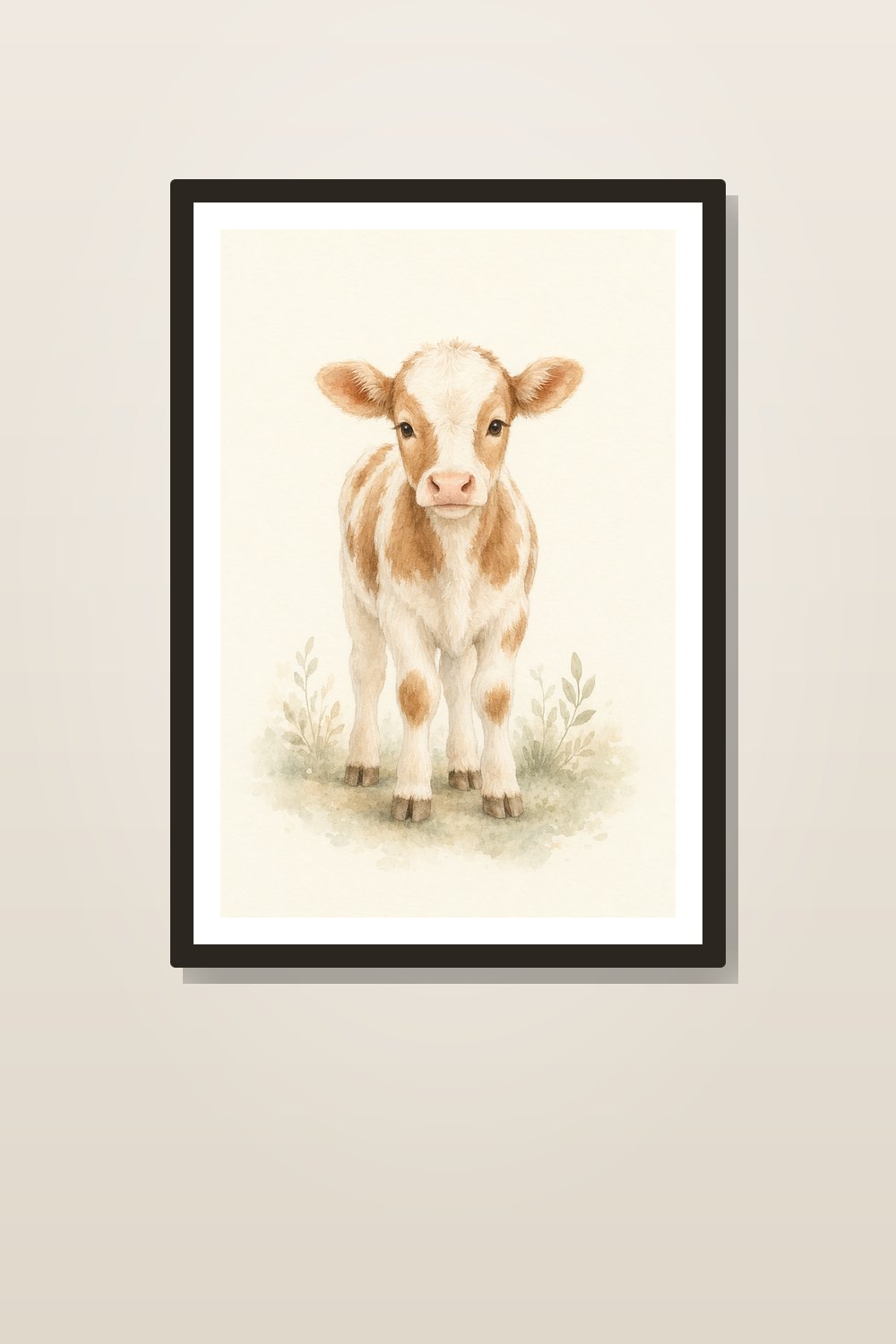Quadros Decorativos Infantil Fazendinha em Aquarela Suave para Imprimir | Set com 6 Animais da Fazenda | Poster Quarto Bebê