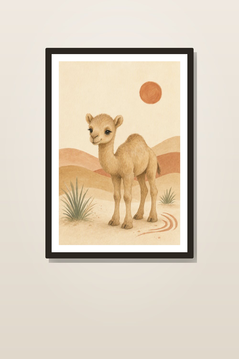 Boho Desert Nursery Wall Art Printable Set, Neutral Safari Animal Prints