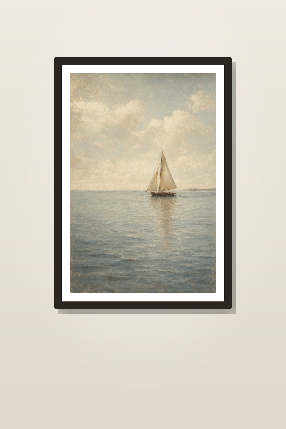 Vintage Coastal Sailboat Wall Art Set, Antique Nautical Printable Bundle, Coastal Seascape Gallery Wall Download