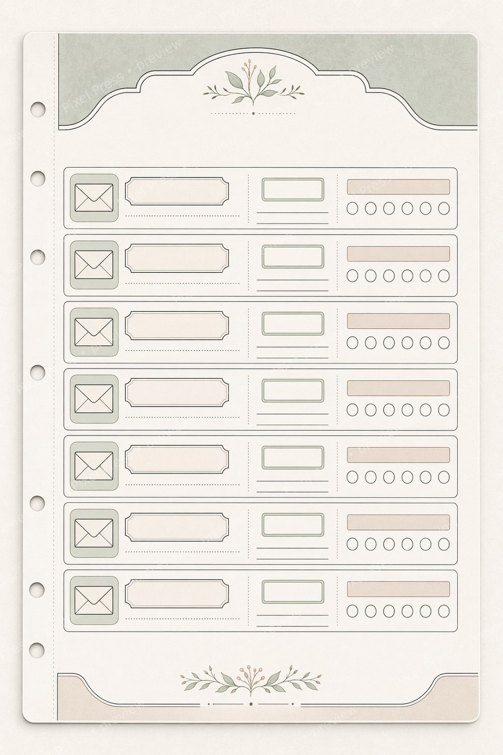 Minimalist Budget Binder Printable 2026, Cash Envelope Budget Binder Printable PDF, Sinking Funds & Bills Tracker Bundle — artwork preview (watermarked)