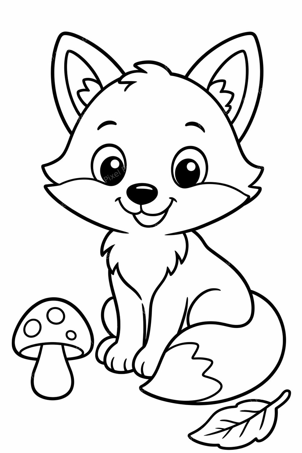 Woodland Animal Coloring Pages Printable Bundle for Toddlers & Preschoolers, Cute Forest Animal Coloring Book PDF Pack — artwork preview (watermarked)