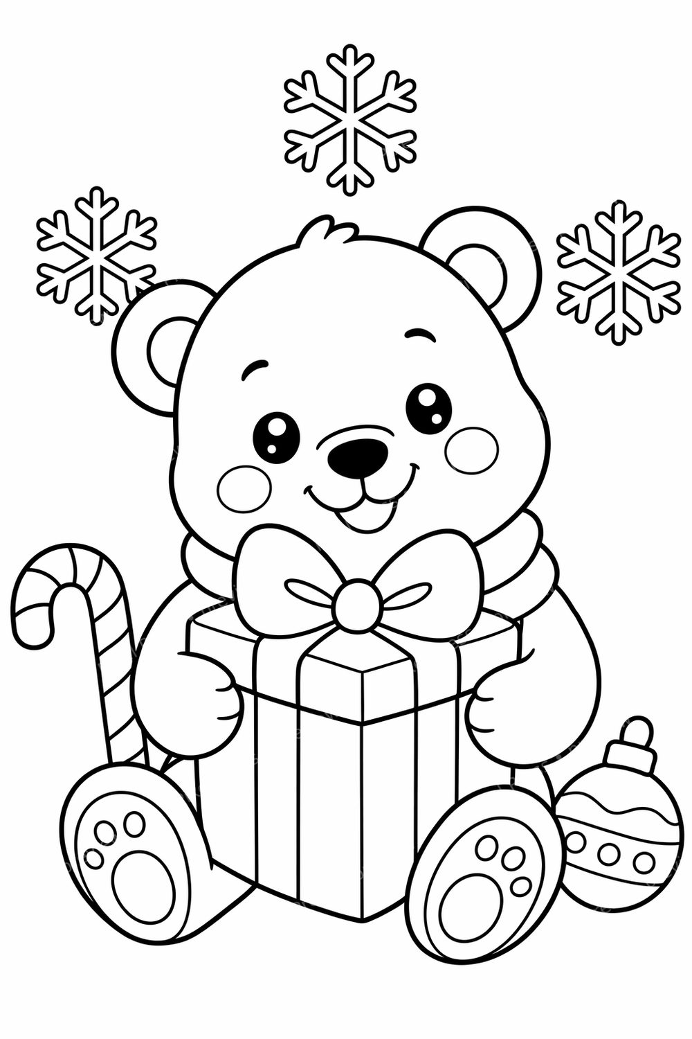 Cute Christmas Animal Coloring Pages Printable Bundle, Christmas Animal Coloring Pages for Toddlers, Preschool Christmas Coloring Pages PDF — artwork preview (watermarked)