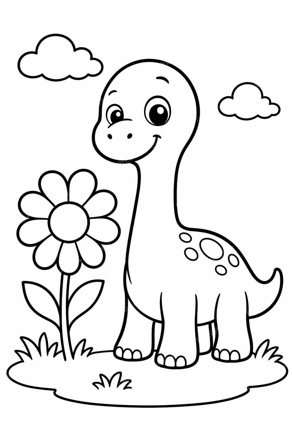 Cute Baby Dinosaur Coloring Pages Printable Bundle, Dinosaur Coloring Pages for Toddlers Printable, Preschool Dinosaur Coloring Pages PDF — artwork preview (watermarked)