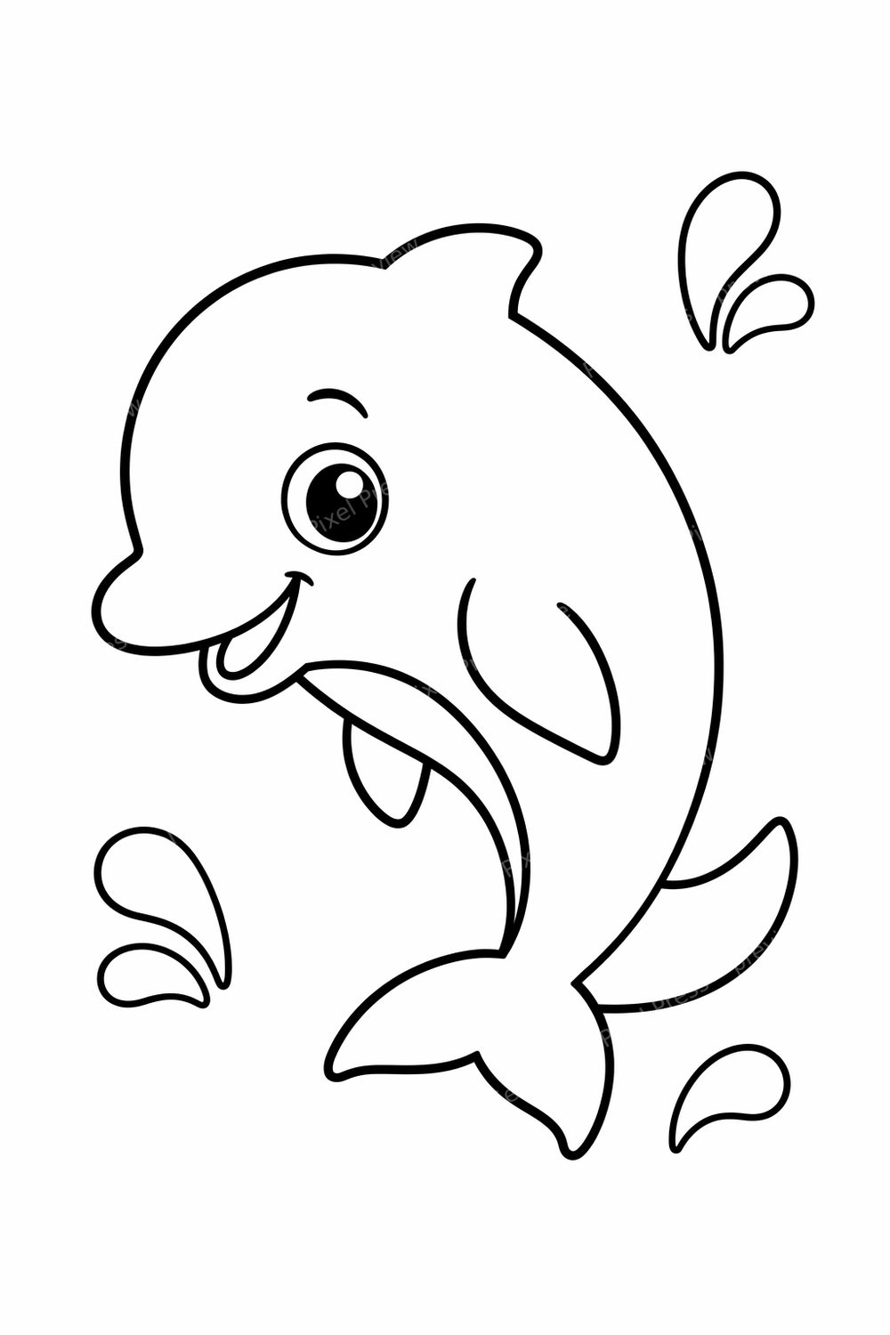 Ocean Animal Coloring Pages for Toddlers Printable Bundle, Preschool Sea Animal Coloring Pages, Cute Under the Sea Coloring Pack PDF — artwork preview (watermarked)