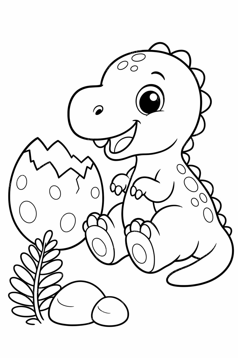 Cute Baby Dinosaur Coloring Pages Printable Bundle, Dinosaur Coloring Pages for Toddlers Printable, Preschool Dinosaur Coloring Pages PDF — artwork preview (watermarked)