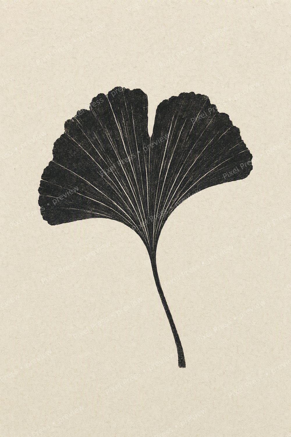 Minimalist Bathroom Wall Art Printable Set, Black and White Botanical Prints, Japandi Powder Room Decor — artwork preview (watermarked)