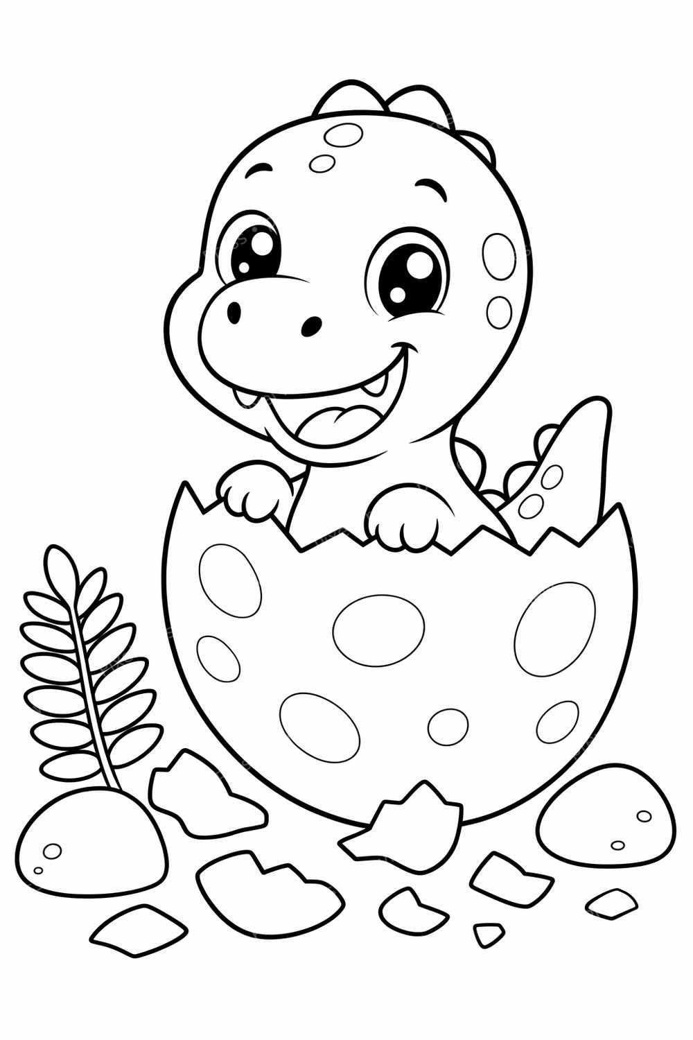 Cute Baby Dinosaur Coloring Pages Printable Bundle, Dinosaur Coloring Pages for Toddlers PDF, Preschool Dinosaur Coloring Pack — artwork preview (watermarked)