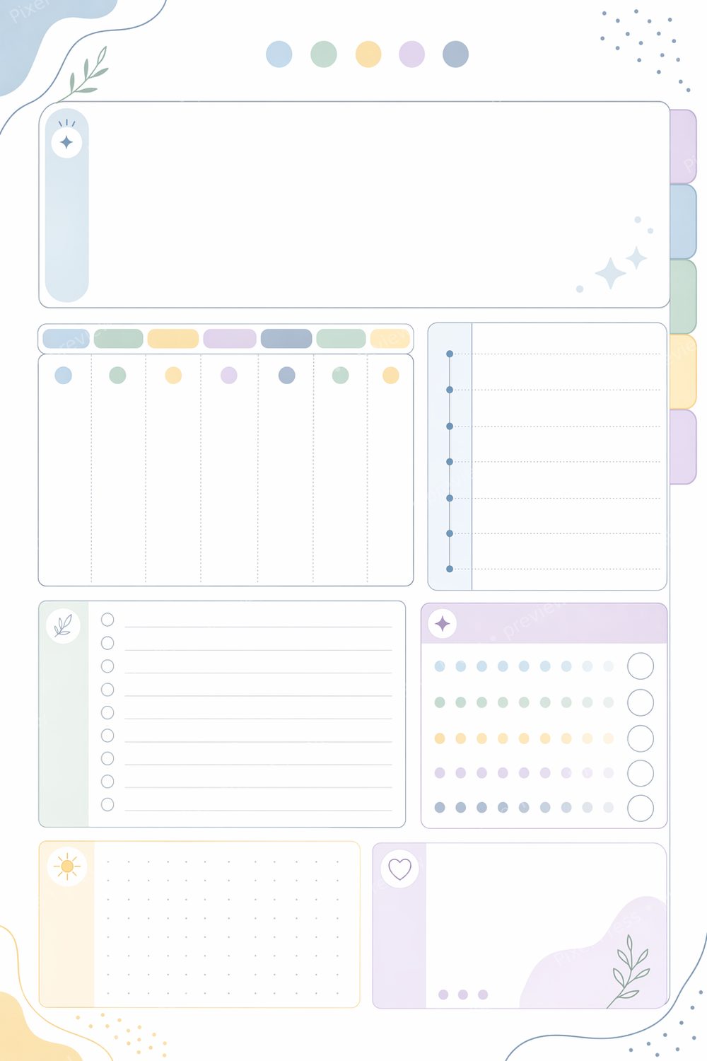 2026 ADHD Planner Printable PDF Bundle, ADHD Weekly & Daily Planner Printable, Executive Function Focus Planner for Neurodivergent Adults — artwork preview (watermarked)
