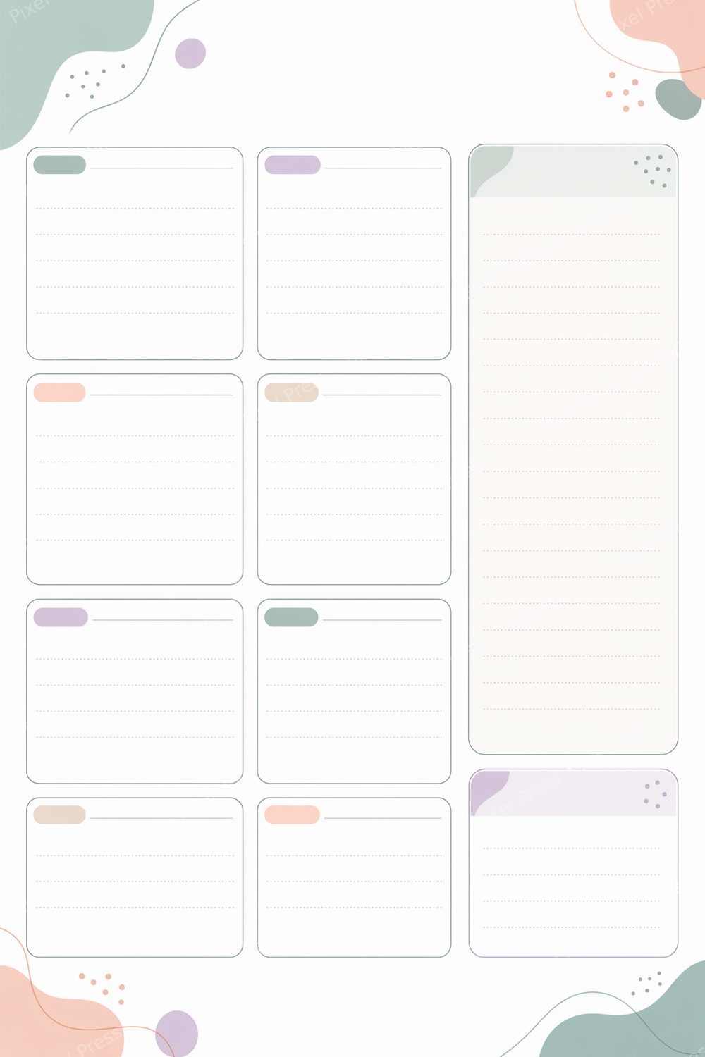 2026 ADHD Planner Printable for Adults, ADHD Weekly Planner 2026, Time Blocking & Brain Dump PDF — artwork preview (watermarked)